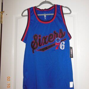 Philadelphia 76ers Jersey Adult Medium Playground Tank Top Sixers NWT NBA